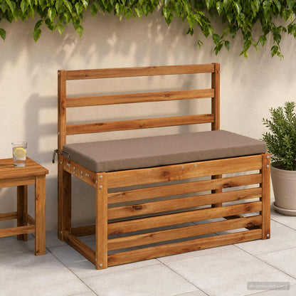 Bench Cushion SOEST 100% Polyester Taupe 80 x 40 x 5 cm