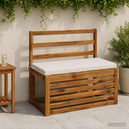 Bench Cushion SOEST 100% Polyester White 60 x 40 x 5 cm
