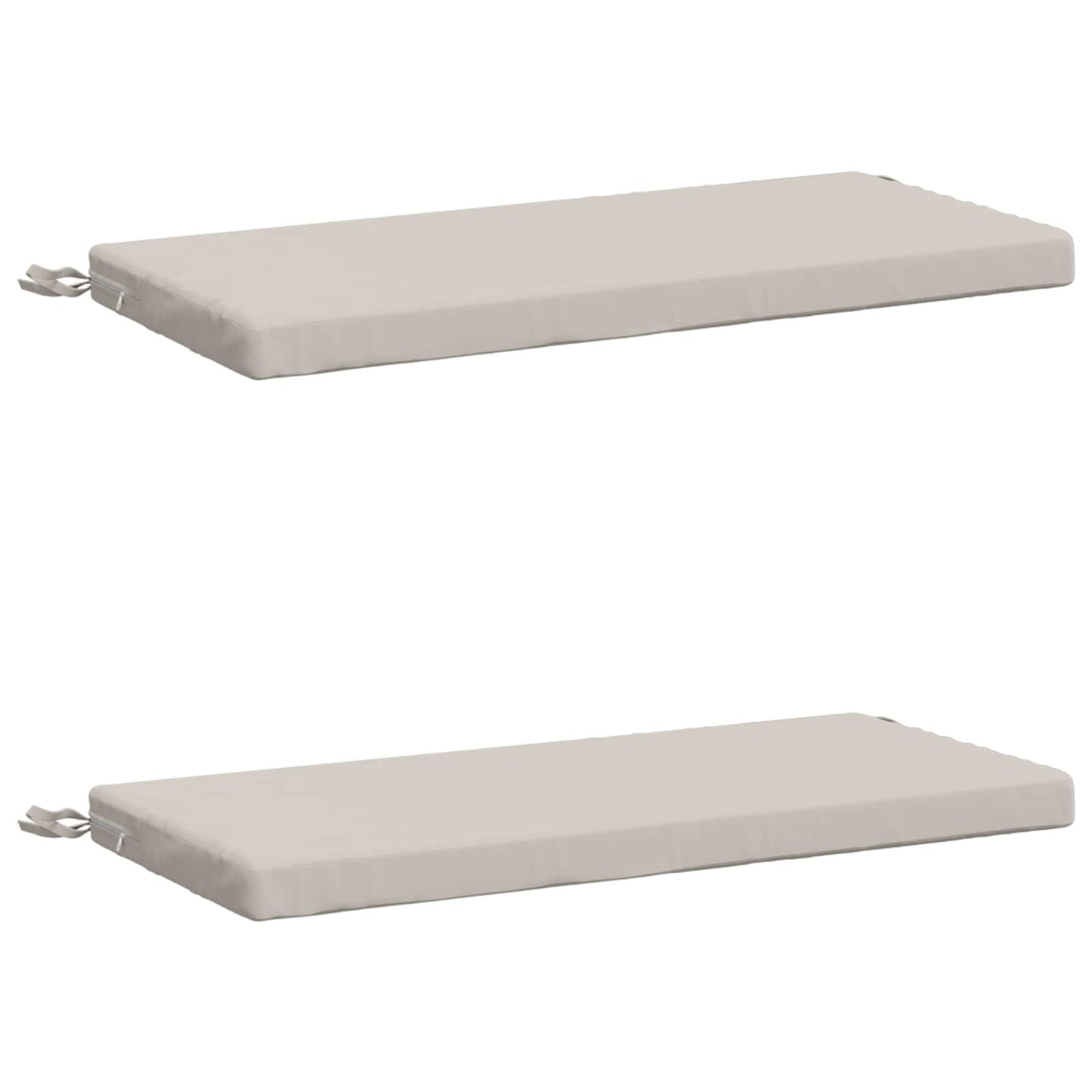 2-Piece Bench Cushions SOEST 2 pcs 100% Polyester White