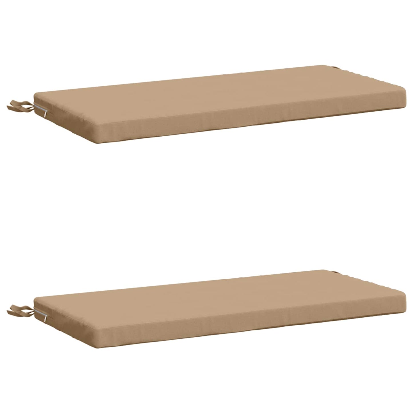 2-Piece Bench Cushions SOEST 2 pcs 100% Polyester Sand