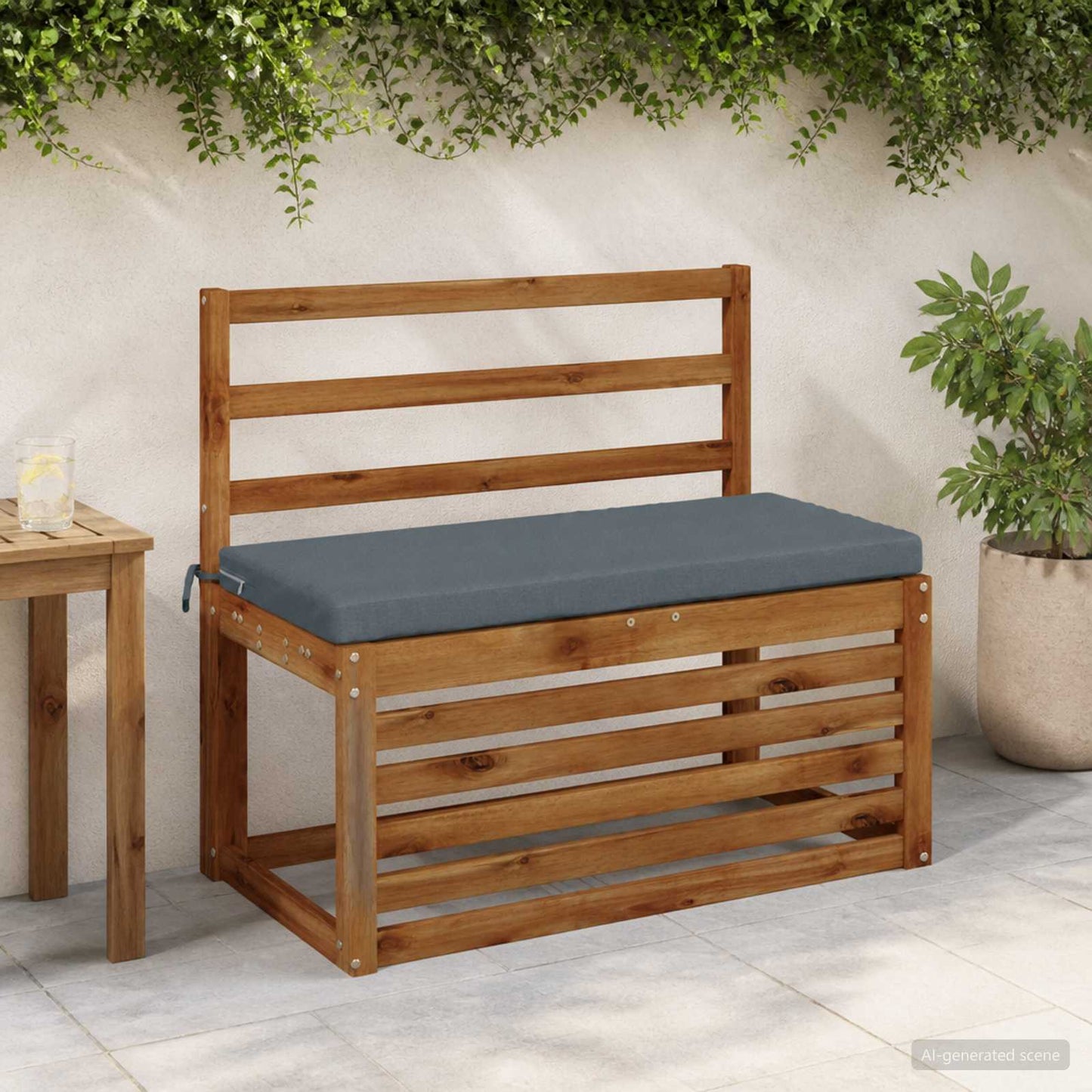 2-Piece Bench Cushions SOEST 2 pcs 100% Polyester Blue