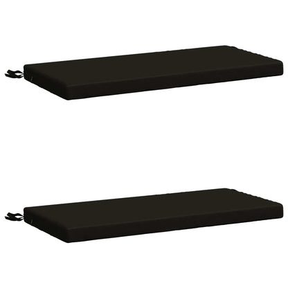 2-Piece Bench Cushions SOEST 2 pcs 100% Polyester Black