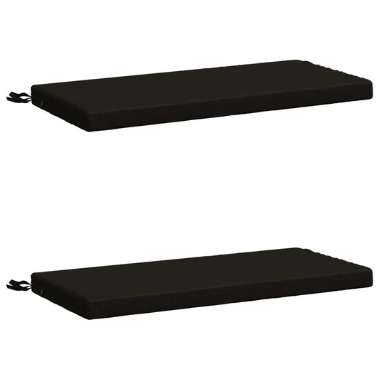 2-Piece Bench Cushions SOEST 2 pcs 100% Polyester Black