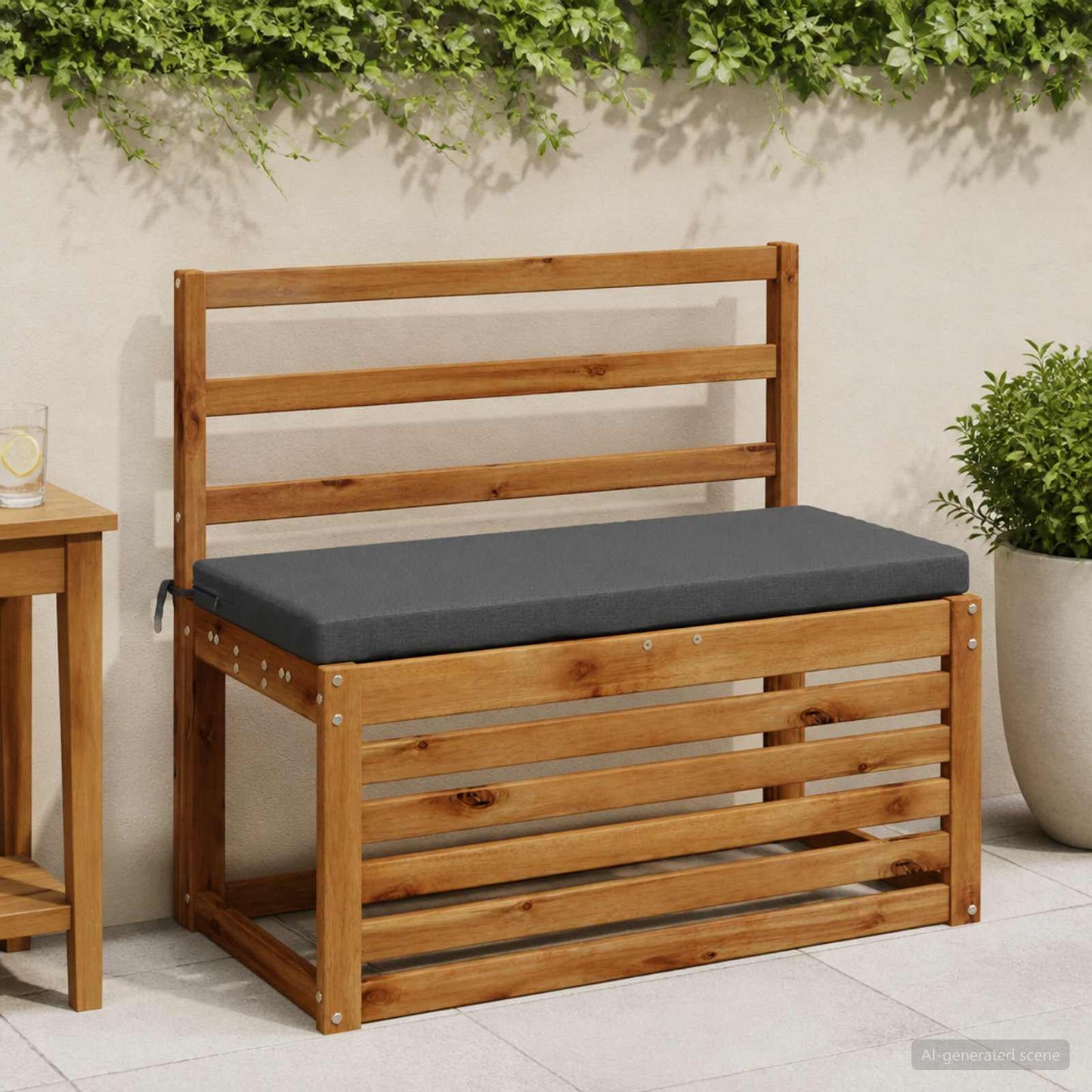 2-Piece Bench Cushions SOEST 2 pcs 100% Polyester Anthracite