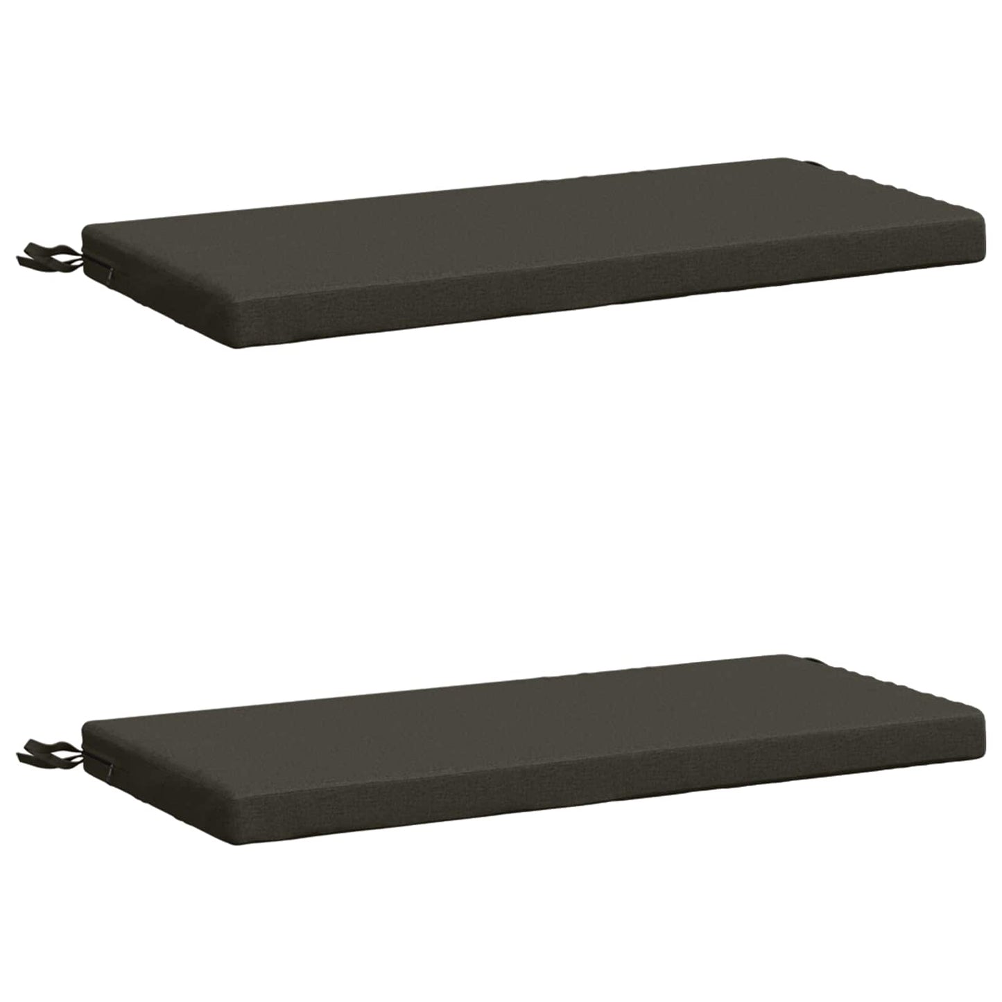 2-Piece Bench Cushions SOEST 2 pcs 100% Polyester Anthracite