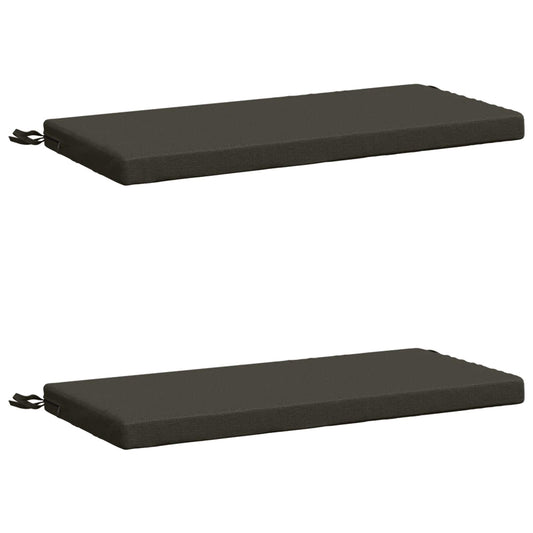 2-Piece Bench Cushions SOEST 2 pcs 100% Polyester Anthracite