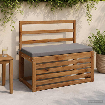 Bench Cushion SOEST 100% Polyester Grey 80 x 40 x 5 cm