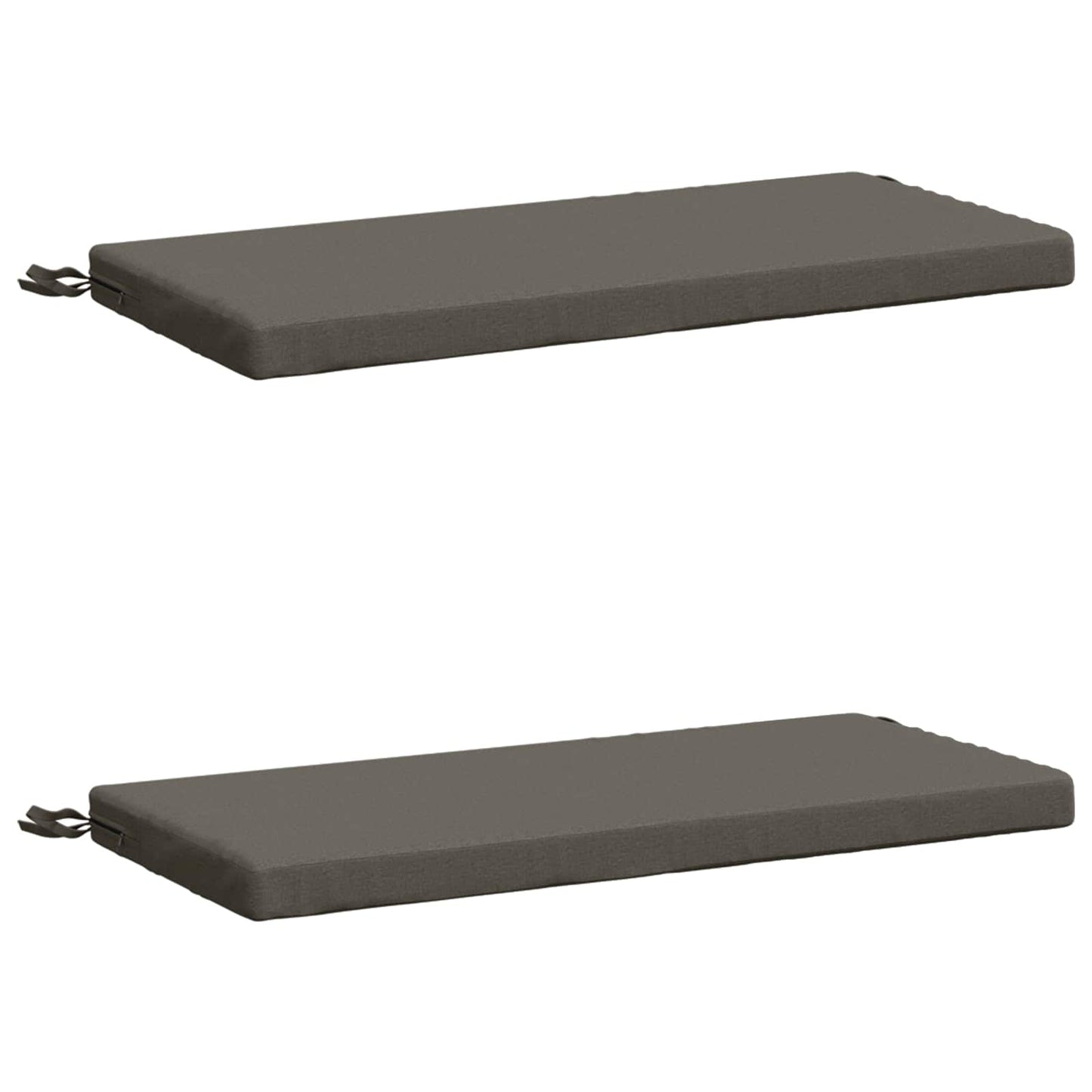 2-Piece Bench Cushions SOEST 2 pcs 100% Polyester Grey
