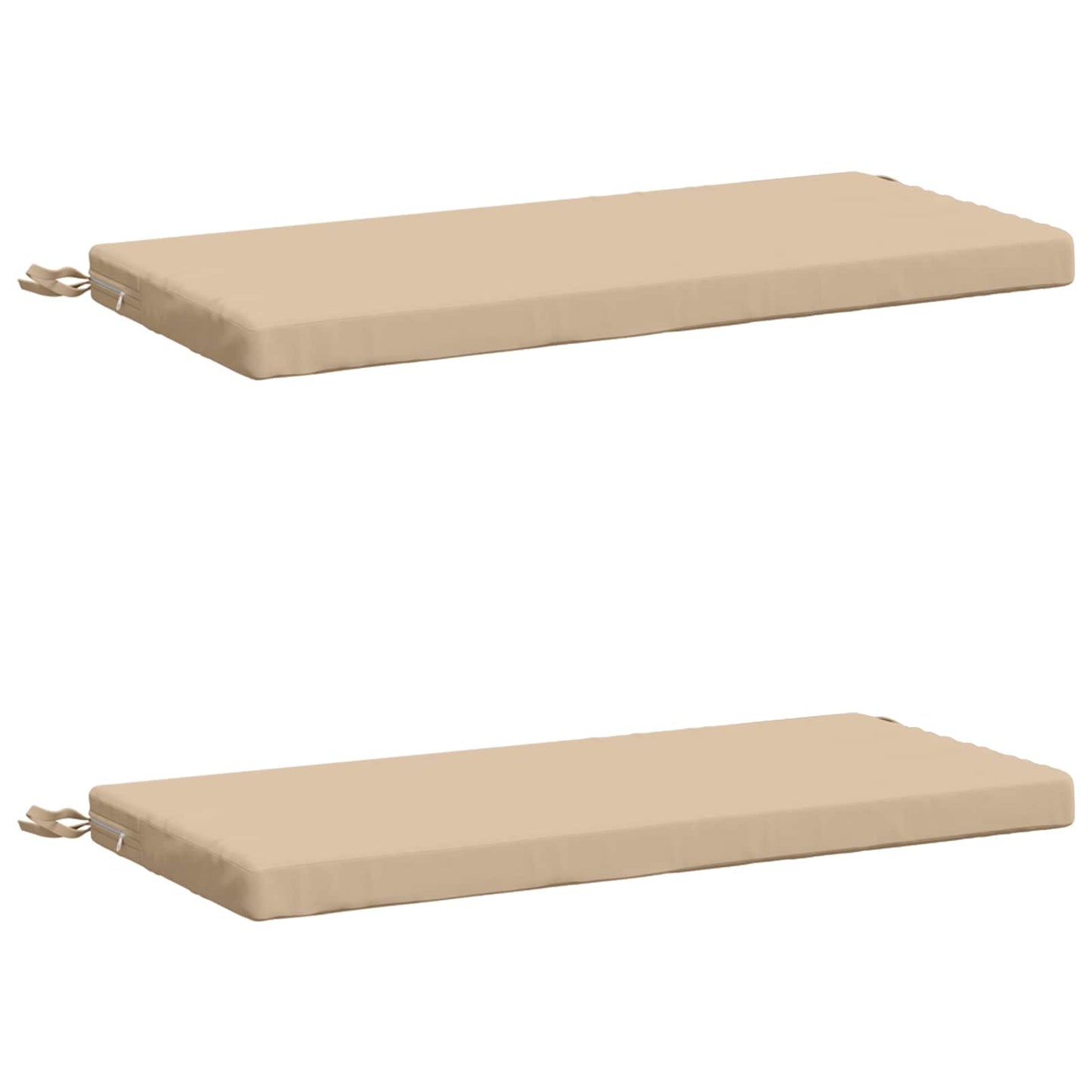 2-Piece Bench Cushions SOEST 2 pcs 100% Polyester Cream