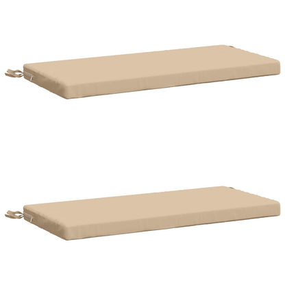 2-Piece Bench Cushions SOEST 2 pcs 100% Polyester Cream
