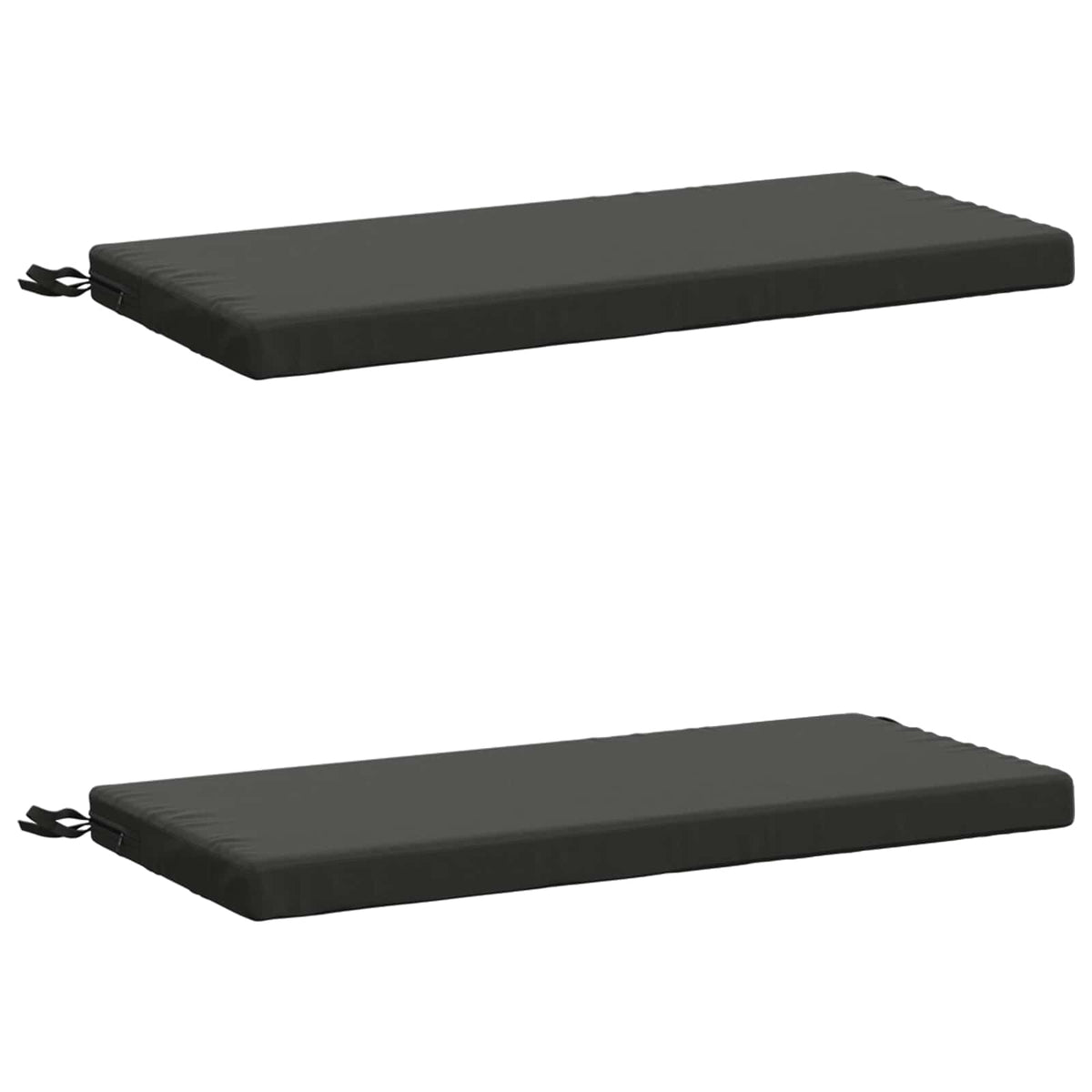 2-Piece Bench Cushions SOEST 2 pcs 100% Polyester Anthracite