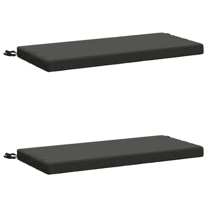 2-Piece Bench Cushions SOEST 2 pcs 100% Polyester Anthracite