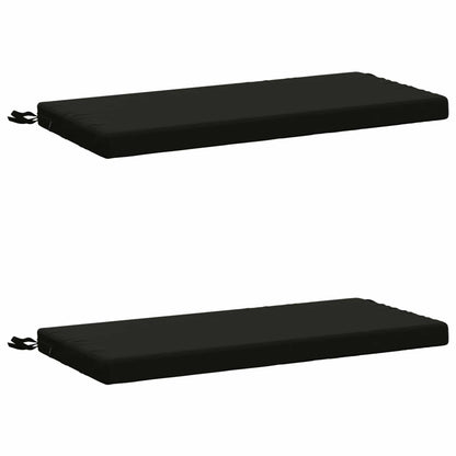 2-Piece Bench Cushions SOEST 2 pcs 100% Polyester Black