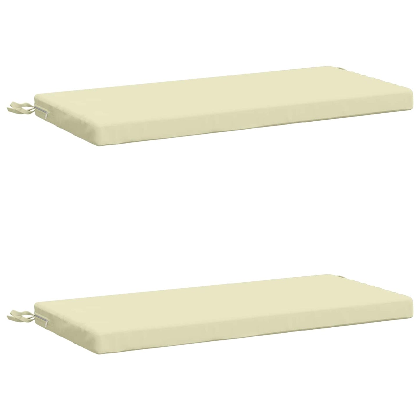 2-Piece Bench Cushions SOEST 2 pcs 100% Polyester Cream