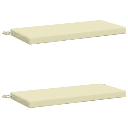2-Piece Bench Cushions SOEST 2 pcs 100% Polyester Cream