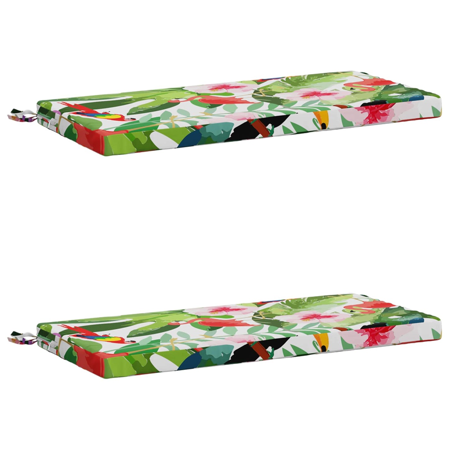 2-Piece Bench Cushions SOEST 2 pcs 100% Polyester Multicolour