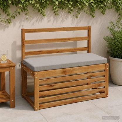 Bench Cushion SOEST 100% Polyester Grey 60 x 40 x 5 cm