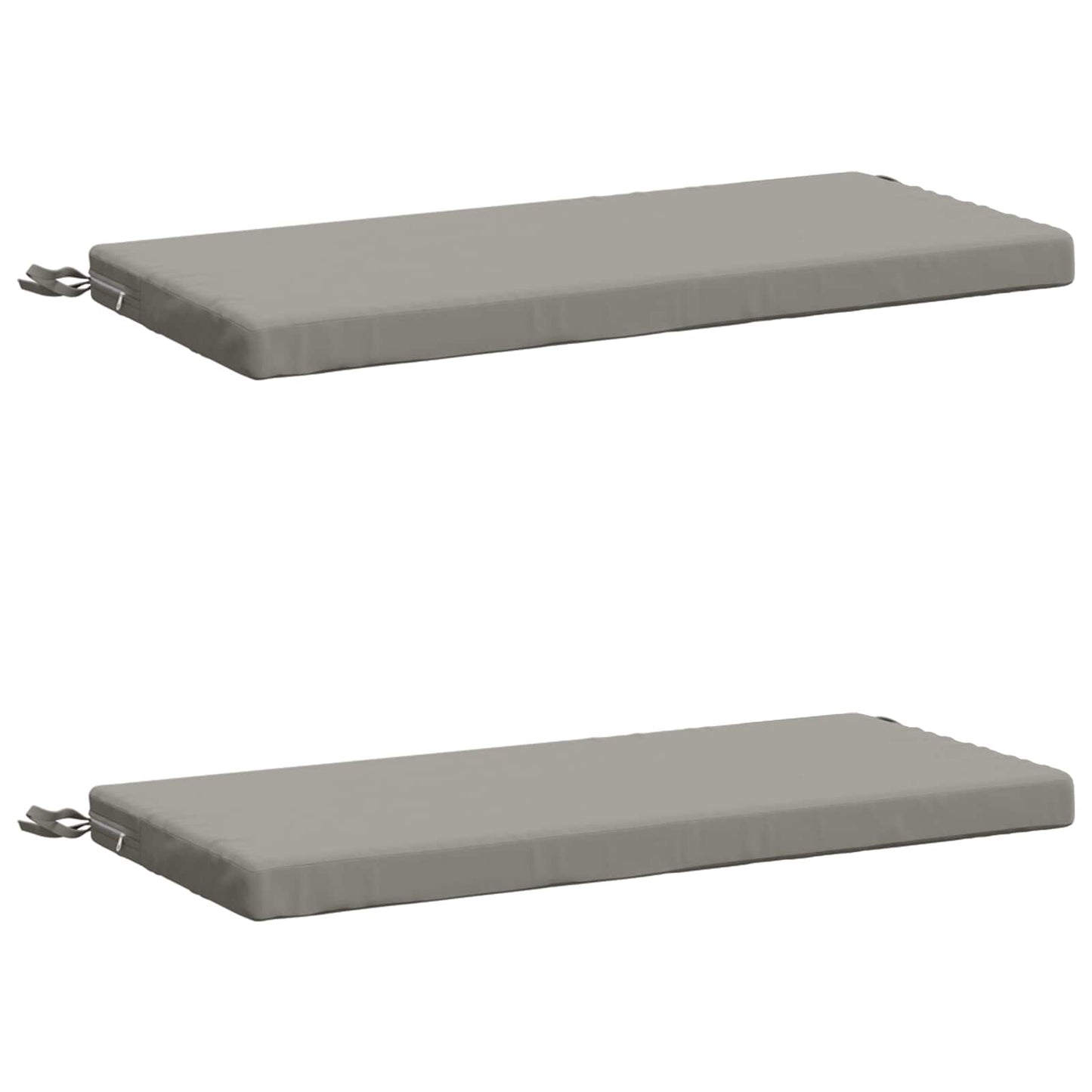 2-Piece Bench Cushions SOEST 2 pcs 100% Polyester Grey