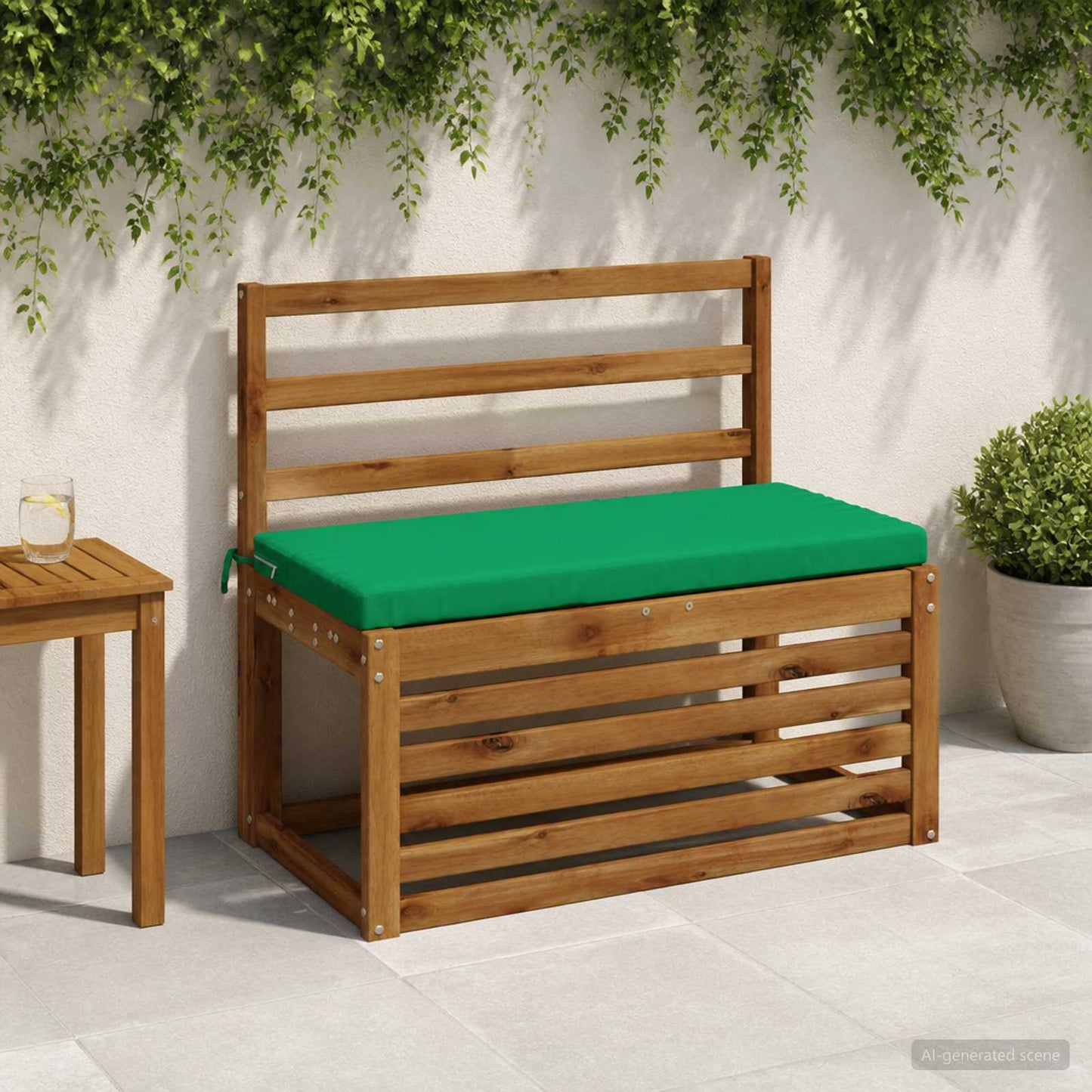 2-Piece Bench Cushions SOEST 2 pcs 100% Polyester Green