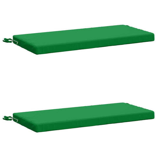 2-Piece Bench Cushions SOEST 2 pcs 100% Polyester Green