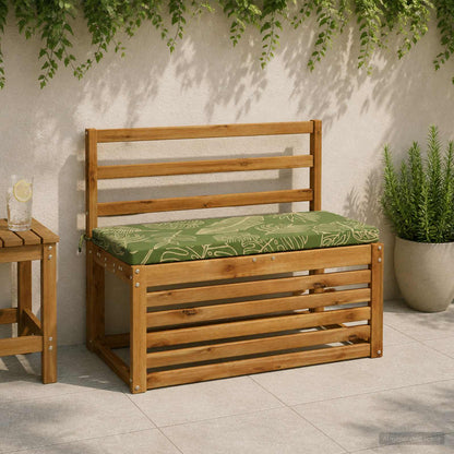 Bench Cushion SOEST 100% Polyester Leaf Design 80 x 40 x 5 cm