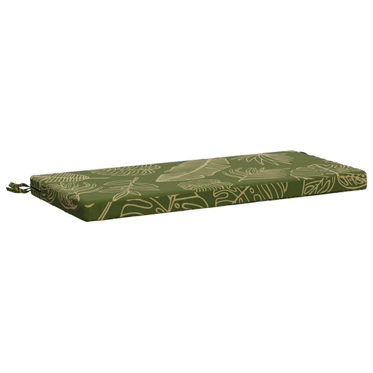 Bench Cushion SOEST 100% Polyester Leaf Design 60 x 40 x 5 cm