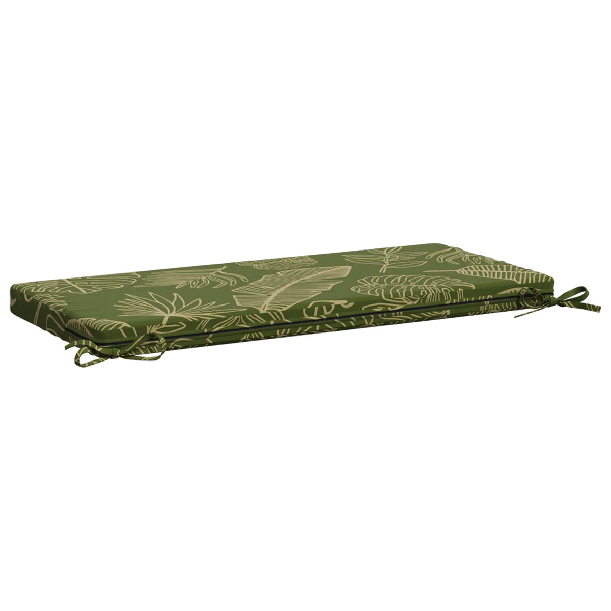 Bench Cushion SOEST 100% Polyester Leaf Design 60 x 40 x 5 cm