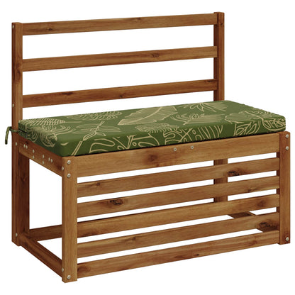 Bench Cushion SOEST 100% Polyester Leaf Design 60 x 40 x 5 cm