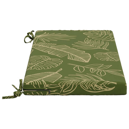 Bench Cushion SOEST 100% Polyester Leaf Design 60 x 40 x 5 cm