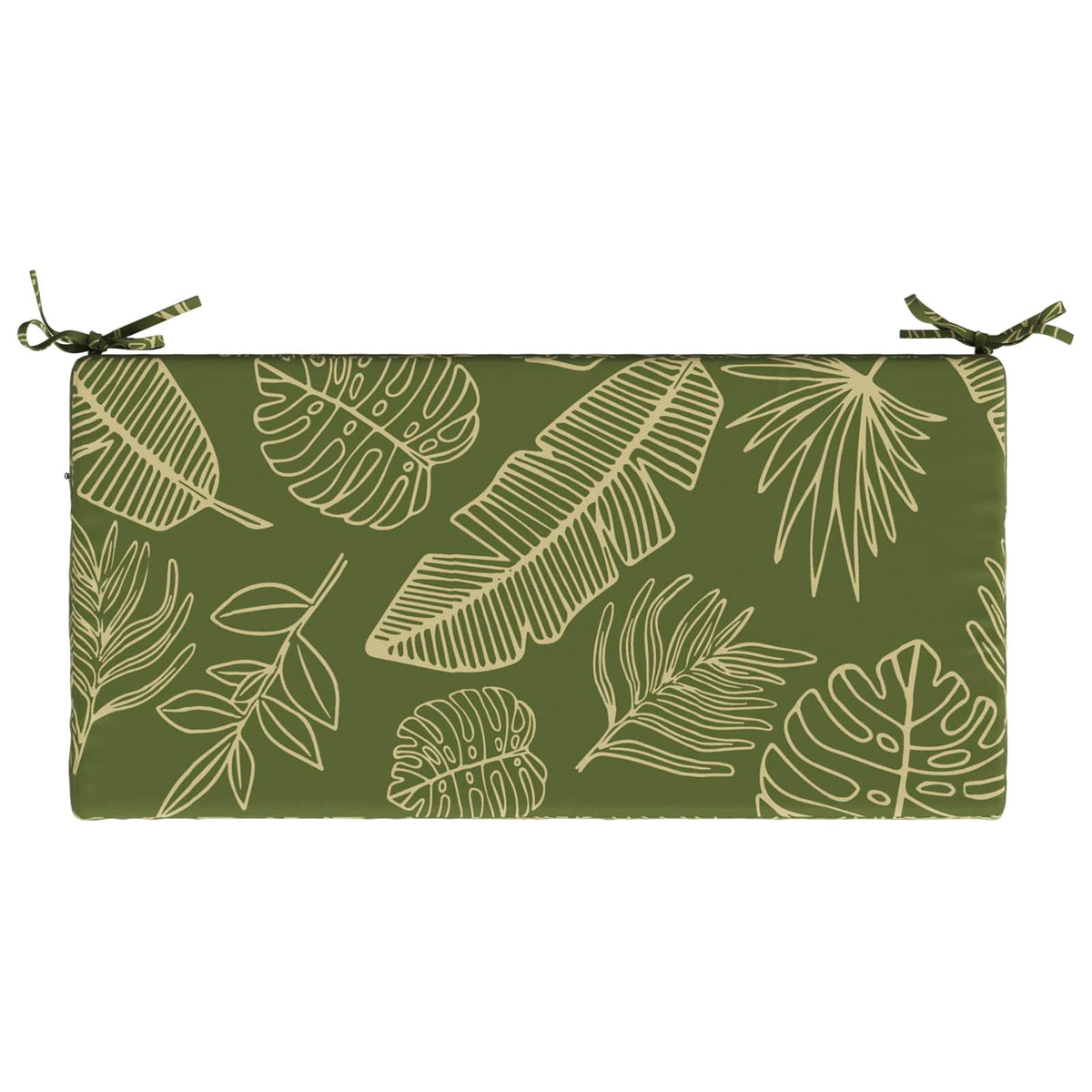 Bench Cushion SOEST 100% Polyester Leaf Design 60 x 40 x 5 cm