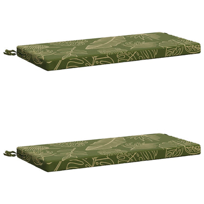 2-Piece Bench Cushions SOEST 2 pcs 100% Polyester Leaf Design