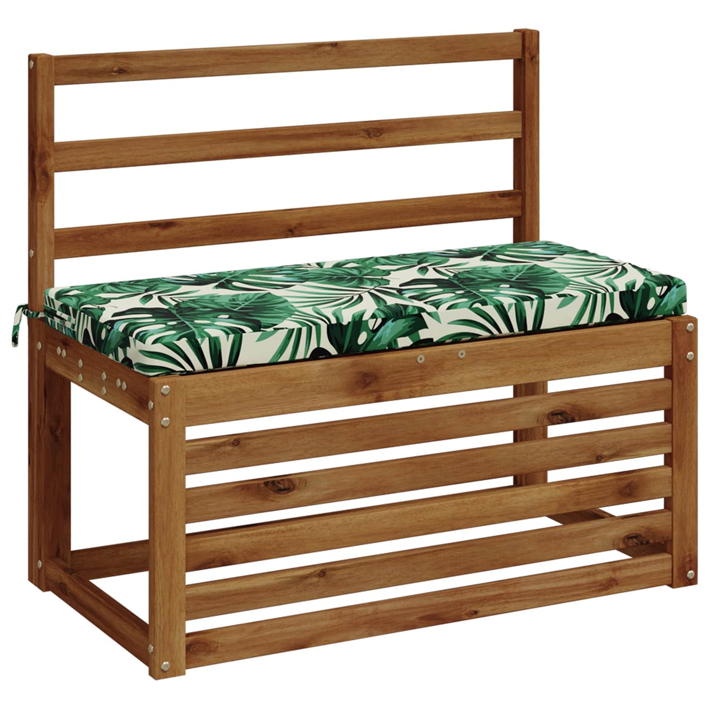2-Piece Bench Cushions SOEST 2 pcs 100% Polyester Leaf Pattern