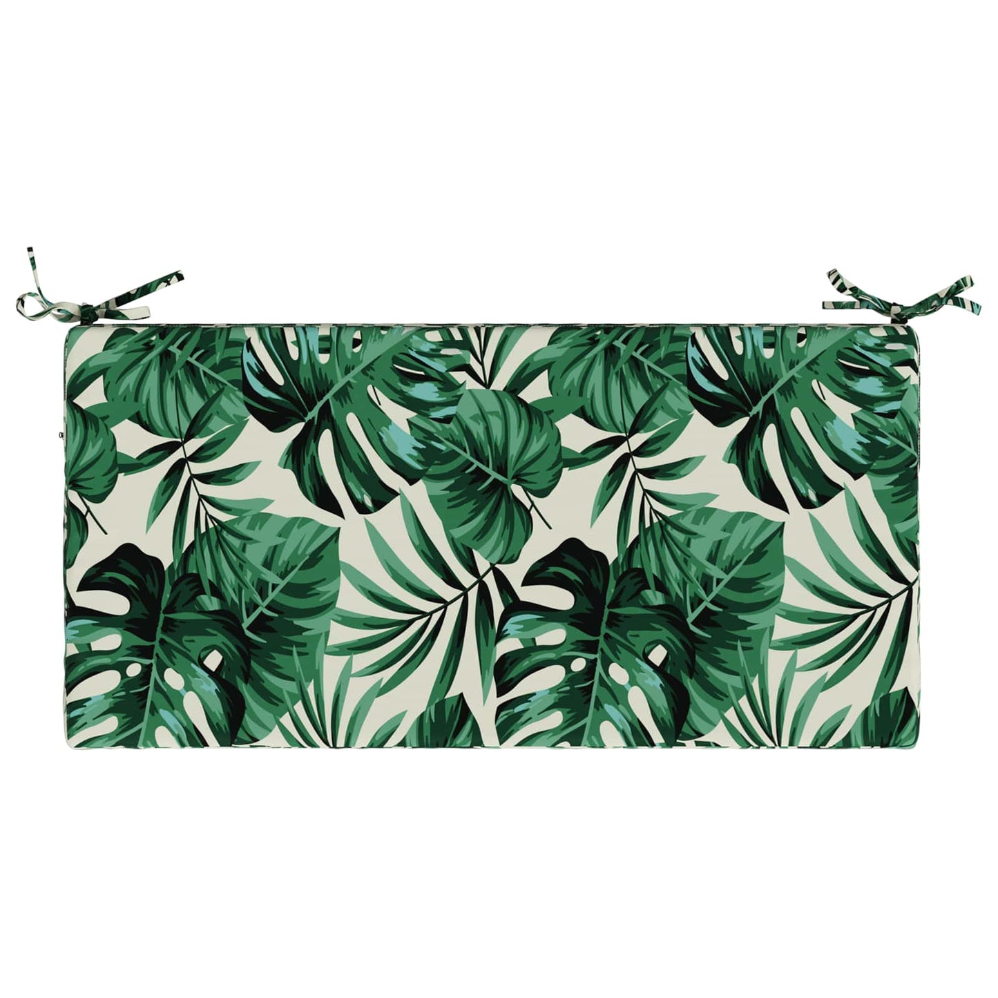2-Piece Bench Cushions SOEST 2 pcs 100% Polyester Leaf Pattern