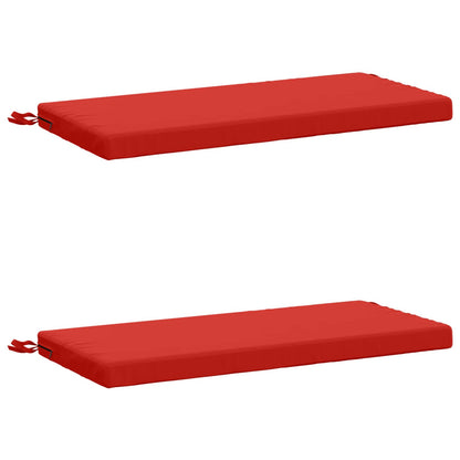 2-Piece Bench Cushions SOEST 2 pcs 100% Polyester Red