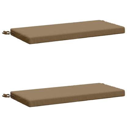 2-Piece Bench Cushions SOEST 2 pcs 100% Polyester Taupe