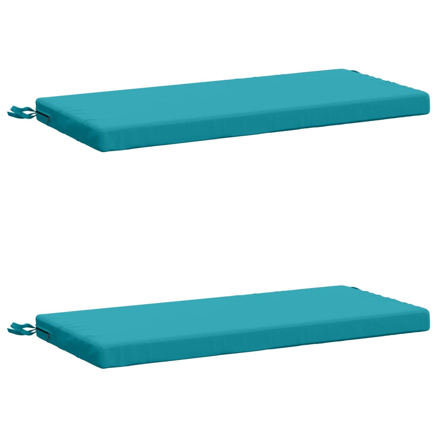 2-Piece Bench Cushions SOEST 2 pcs 100% Polyester Turquoise