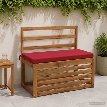 2-Piece Bench Cushions SOEST 2 pcs 100% Polyester Wine Red