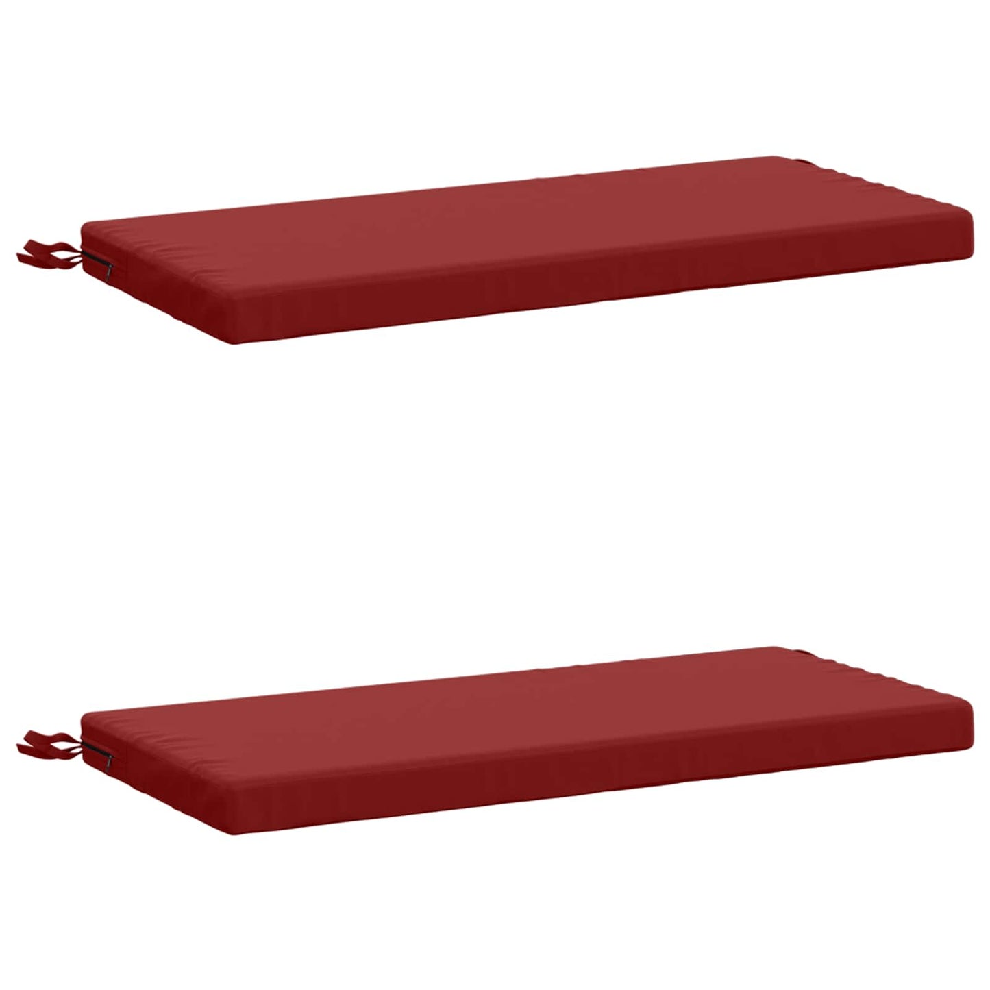 2-Piece Bench Cushions SOEST 2 pcs 100% Polyester Wine Red