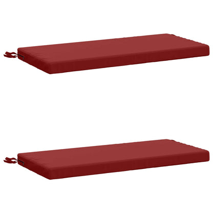 2-Piece Bench Cushions SOEST 2 pcs 100% Polyester Wine Red