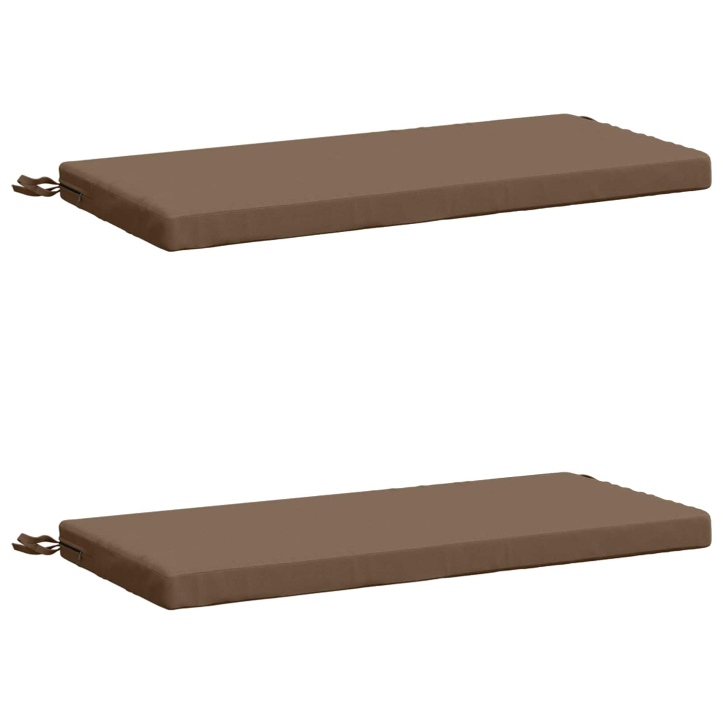 2-Piece Bench Cushions SOEST 2 pcs 100% Polyester Taupe