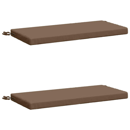 2-Piece Bench Cushions SOEST 2 pcs 100% Polyester Taupe