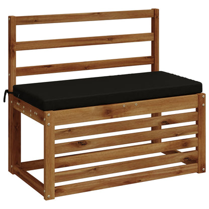 Bench Cushion SOEST 100% Polyester Black 80 x 40 x 5 cm