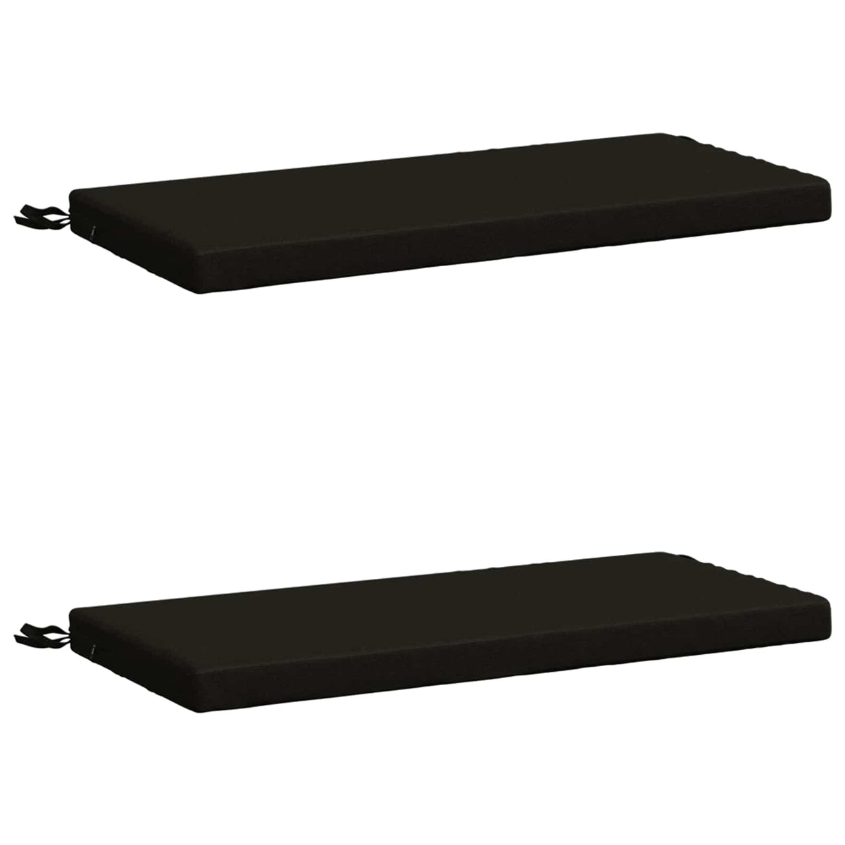 2-Piece Bench Cushions SOEST 2 pcs 100% Polyester Black