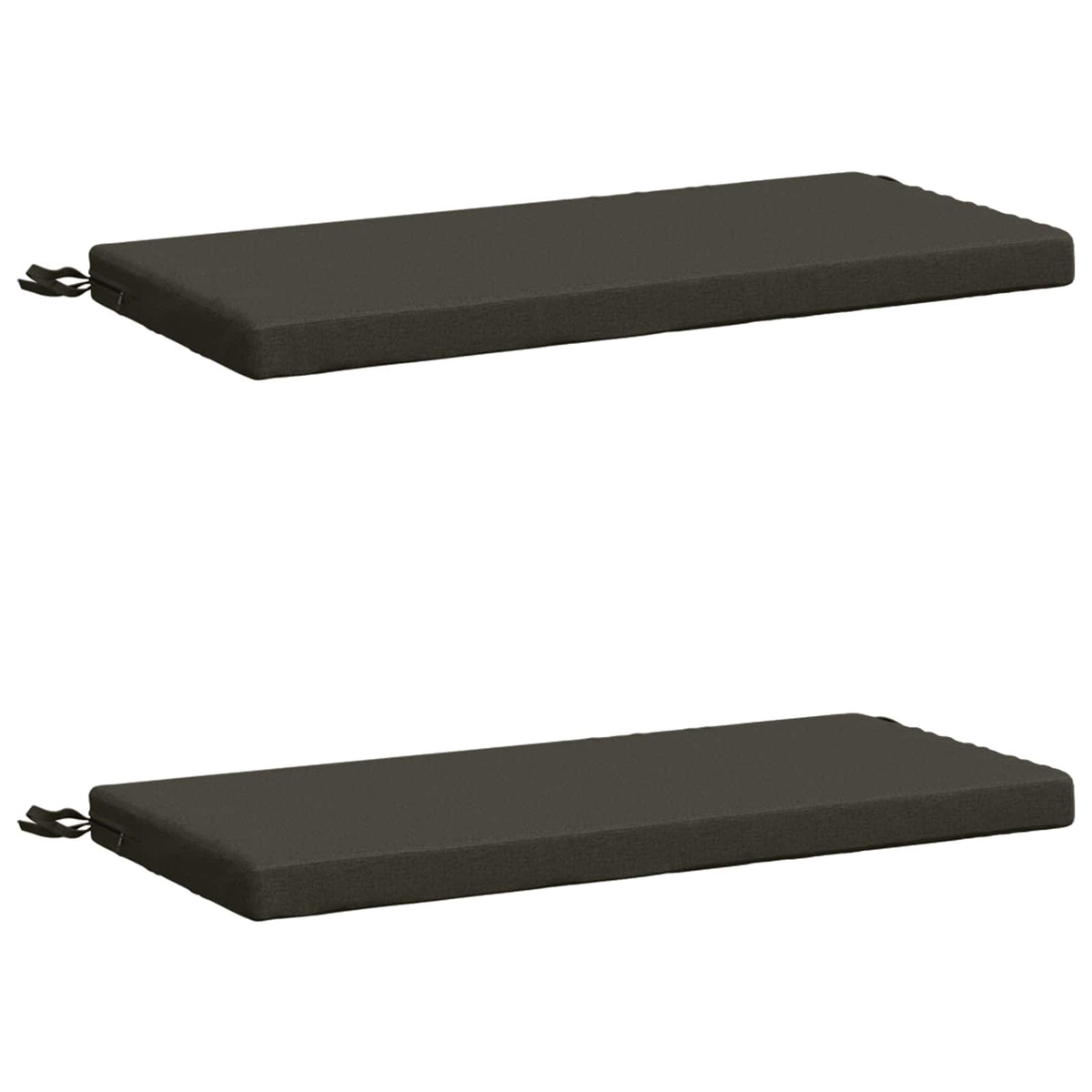 2-Piece Bench Cushions SOEST 2 pcs 100% Polyester Anthracite