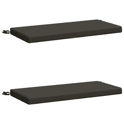 2-Piece Bench Cushions SOEST 2 pcs 100% Polyester Anthracite