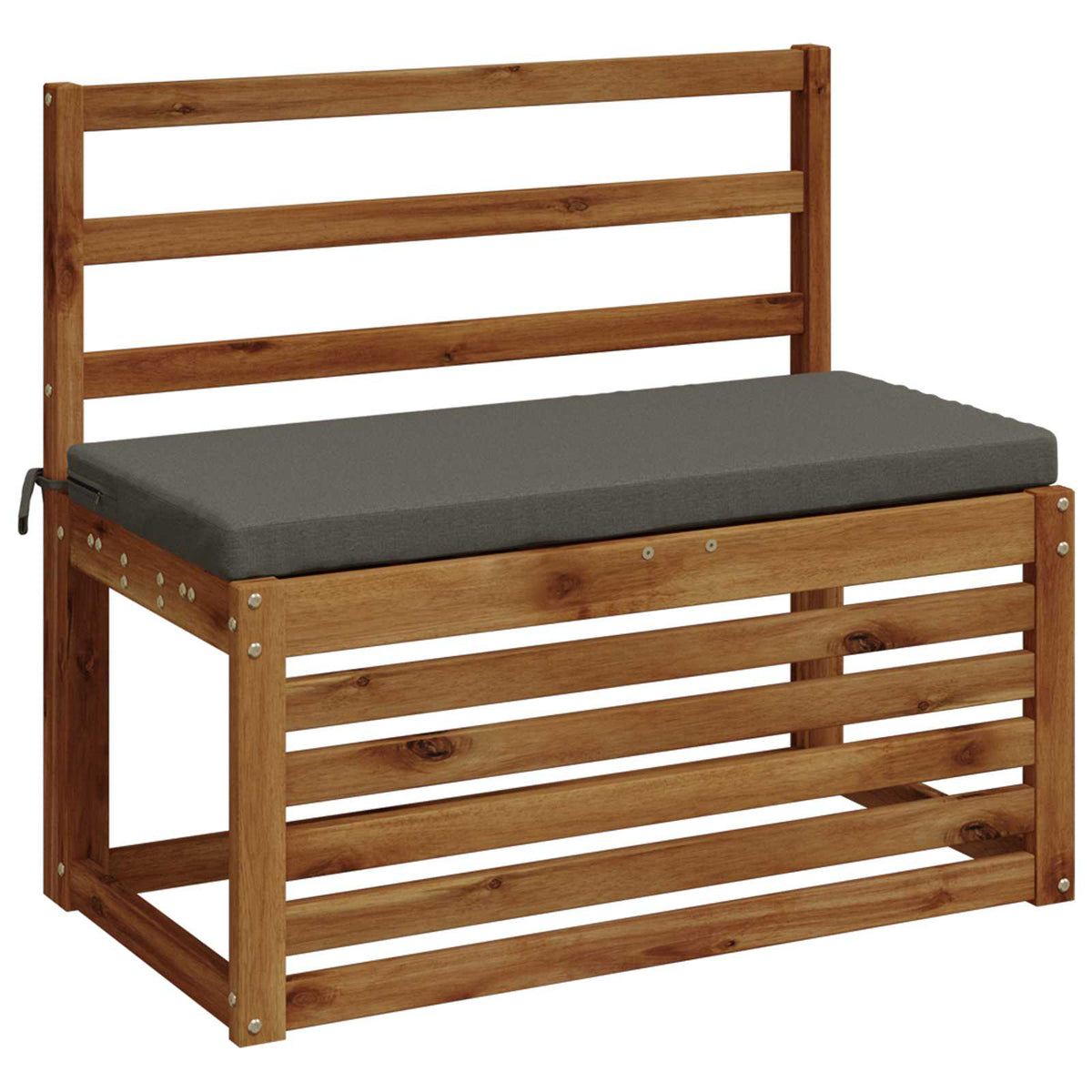 Bench Cushion SOEST 100% Polyester Grey 80 x 40 x 5 cm