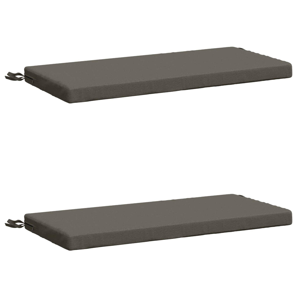 2-Piece Bench Cushions SOEST 2 pcs 100% Polyester Grey
