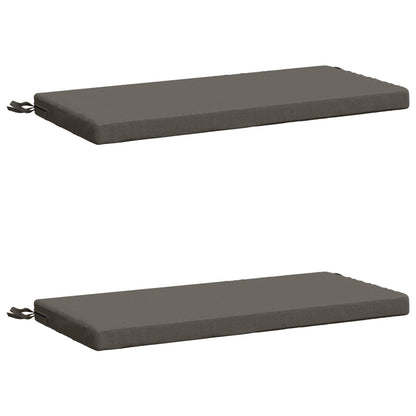 2-Piece Bench Cushions SOEST 2 pcs 100% Polyester Grey