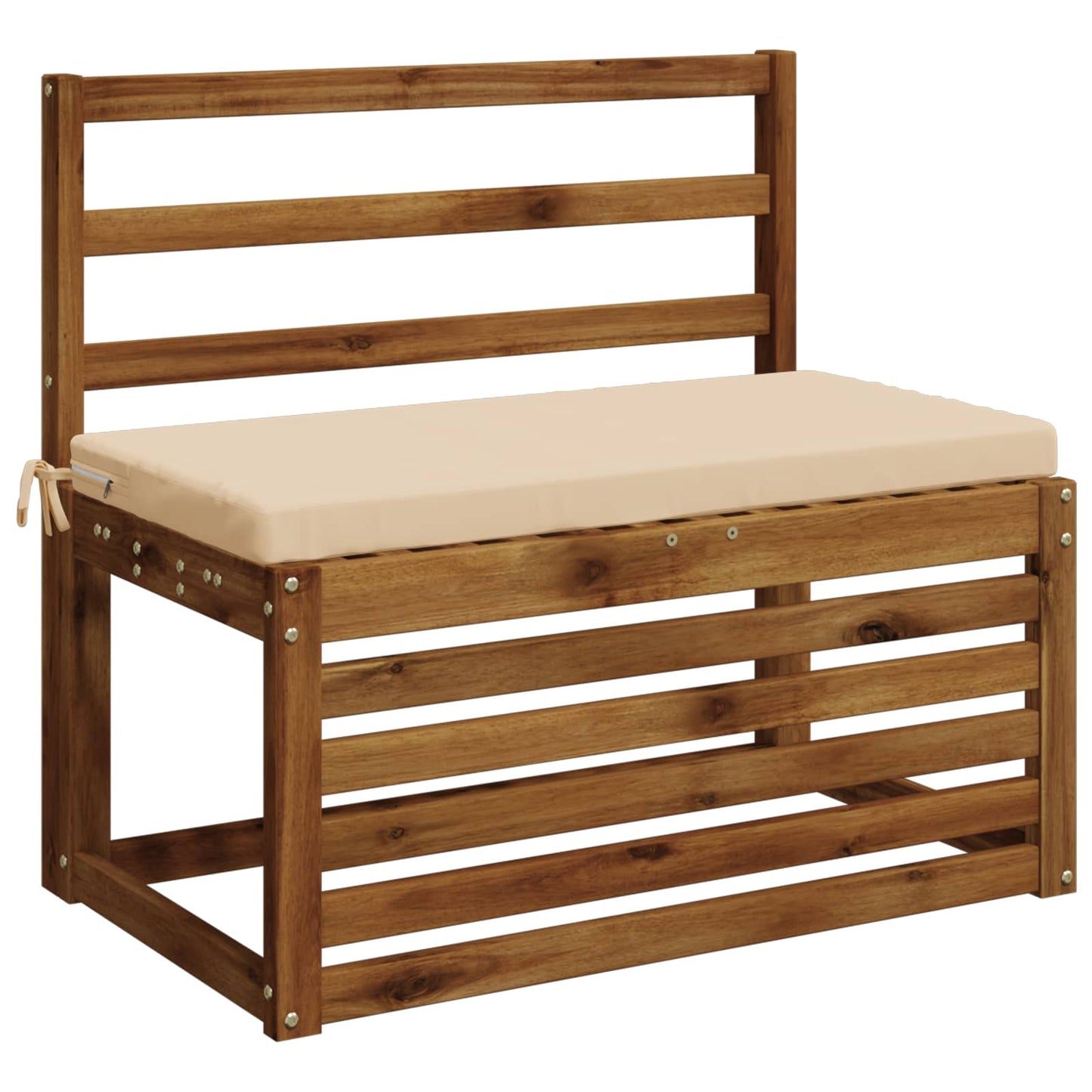 Bench Cushion SOEST 100% Polyester Cream 80 x 40 x 5 cm