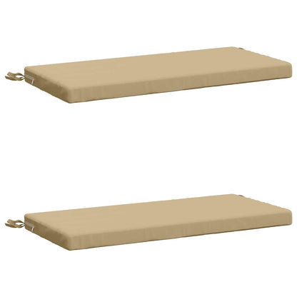 2-Piece Bench Cushions SOEST 2 pcs 100% Polyester Beige